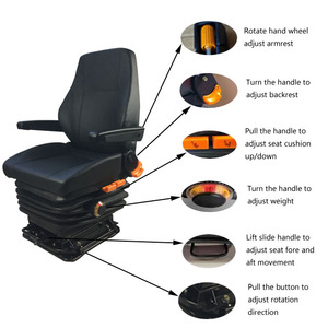 เบาะนั่ง<span class=keywords><strong>รถ</strong></span>ตักดินแบบหมุนได้พร้อมระบบกันสะเทือนแบบกลไก - Product Image 2