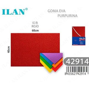 Ilan EVA Foam Sheet <b>Red</b> 60x40cm Craft <b>Material</b> - Product Image 1