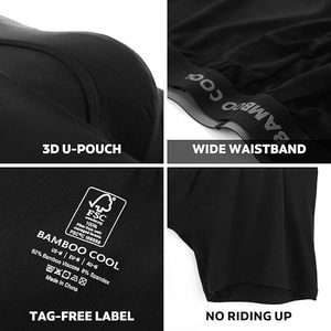 Boxer da Uomo Personalizzati Traspiranti a Vita Bassa con Effetto Push-Up, Ultra Morbidi in Fibra di Bambù - Product Image 3