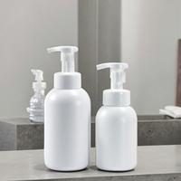 Bouteilles en plastique à pompe en mousse HDPE 300 ml/500 ml pour sérum de soin de la peau, crème pour le visage et nettoyant facial, emballage cosmétique (blanc/rose/bleu)