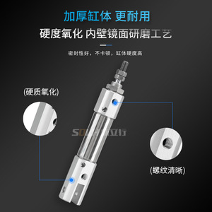 Cylindre à piston miniature en acier inoxydable en forme de stylo CDJ2D10/12/16-5/10/15/20/25/30/40, état neuf, roulement pneumatique - Product Image 2