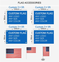 Banderoles rectangulaires personnalisées hautement efficaces, imprimées numériquement, taille ajustable, mini-drapeaux à agiter pour événements et présentations