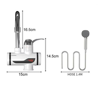 Robinet de douche électrique à affichage LED 3000W au design moderne Vente en gros Chauffe-eau à chauffage rapide pour salle de bain et cuisine