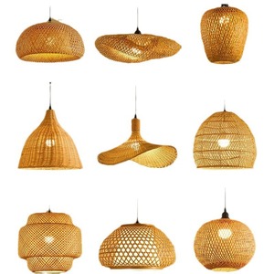 Hot Selling Bambus gewebte Pendel leuchte Restaurant Pendel leuchte E27 Pendel leuchte - Product Image 6