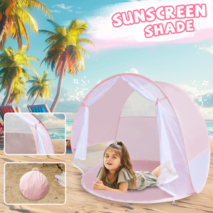 <span class=keywords><strong>Tente</strong></span> de plage pop-up portable à une pièce, tissu polyester imperméable 1000-1500 mm, protection <span class=keywords><strong>anti</strong></span>-<span class=keywords><strong>UV</strong></span>, abri de jeu pour enfants pour le camping - Product Image 3