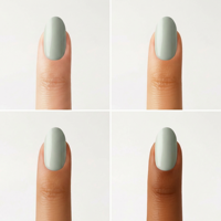 Faux ongles en gel souple réutilisables, sans HEMA, ronds, de taille moyenne, couleur menthe naturelle, à presser, pour marque privée