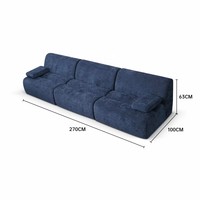 Sofá Modular Seccional de Espuma Comprimida al Vacío a Precio de Mayoreo Moderno Fácil de Ensamblar para Ahorrar Espacio en la Sala de Estar