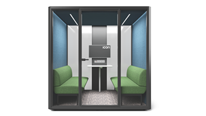 Cabine téléphonique acoustique moderne en métal pour une personne, <span class=keywords><strong>avec</strong></span> porte en verre et intérieur <span class=keywords><strong>orange</strong></span>, pour bureau à aire ouverte - Product Image 3