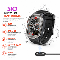 Montre connectée 1,96 pouces, étanche 30 m, bracelet en silicone magnétique, Bluetooth, santé, sport, compatible avec iOS et Android