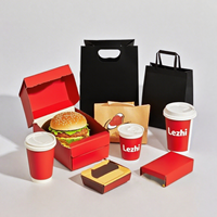 Caja de papel desechable para llevar patatas fritas, embalaje de alimentos, alitas de pollo personalizadas, cajas para hamburguesas, contenedor de caja de comida rápida para llevar