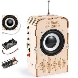 Kits scientifiques pour enfants Kits de tiges pour garçons et filles Construisez vos propres jouets radio FM Ensemble électronique en bois pour adolescents Meilleurs projets Cadeaux - Product Image 1