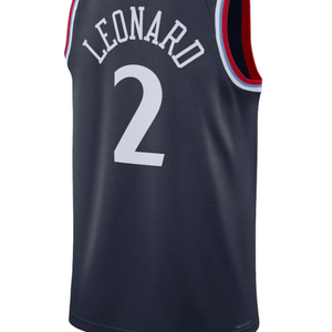 准备发货LA Kawhi Leonard海军2024/25最佳质量缝制篮球服 - Product Image 1