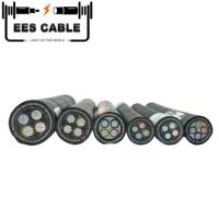 Câble blindé en aluminium de haute qualité à 4 conducteurs 70mm 95mm 120mm 150mm 185mm2 0.6/1kV Câble d'alimentation électrique YJLV32 NAYY