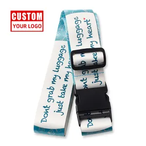 Wholesale custom polyester strap adjustable cheap luggage belt with number lock