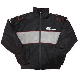 Giacca Plus-size Personalizzabile Stile Retrò Pufferfish F1 Racing Car, Morbida e Casual 4XL, Bomber Trapuntato Traspirante - Product Image 3