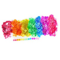Jetons de jeu de bingo industriels permanents en plastique multicolores et baguette en forme de pot/tasse pour enfants
