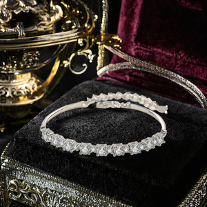 European American Moissanite <b>Bracelet</b> Rhodium Plated Emerald Cut GRA Certified Fashion <b>Adjustable</b> D Color S925 Sterling <b>Silver</b> - Product Image 3