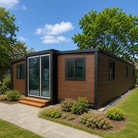 Maison mobile économique de 40 pieds à 4 chambres, pliable, en kit, à deux étages, isolée, en acier, type conteneur