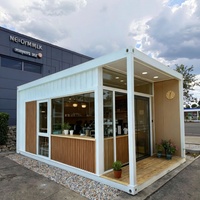 Kiosque à café Pop Open, conteneur extensible de 20 pieds à vendre
