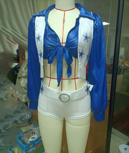 Traje de <span class=keywords><strong>estrella</strong></span> sexy para mujer, chaleco de manga larga, correa de Baile Caliente para fútbol, Baby Club, trajes inspirados en personajes de Anime, Halloween, 2017 - Product Image 4