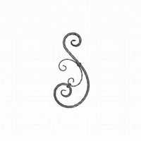 Pièces de balustrade en fer forgé, panneaux décoratifs en fer forgé, volutes en fer forgé