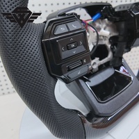 Volant de direction personnalisé en fibre de carbone avec impression par transfert d'eau, compatible avec Toyota Prado Hilux LC250 LC300