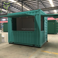 Maison Magique Conteneur Préfabriqué de 10 pieds, Pack Plat Mobile, Conception Modulaire, Kiosque de Conteneur de Café à Faible Coût pour Centre Commercial