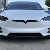 Grille supérieure avant chromée brillante pour Tesla Model X 2016-2021, moulure de calandre centrale en plastique de remplacement 1047022-00-D