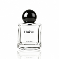 Fournisseur fiable de flacons de parfum personnalisés à dégradé, 50 ml, 100 ml, avec gaufrage et impression sérigraphique, flacon de parfum à remplir, Guangzhou Huiyu