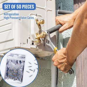 Valvola di condizionamento d'aria resistente frigoriferi blu ottone metallo Auto condizionatore d'aria carica valvola nucleo - Product Image 5