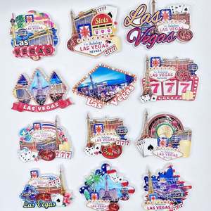 Aimant de réfrigérateur 3D transfrontalier pour le commerce électronique, forme Art Déco Las Vegas USA, artisanat décoratif écologique - Product Image 2
