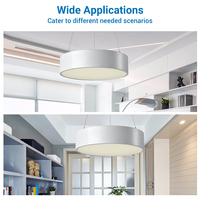 Luminaire suspendu LED rond au design simple et moderne pour bureau, bibliothèque, 24w 30w 36w 48w, en acrylique