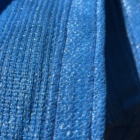 Voile d'ombrage bleue tissée avec anneaux en D, ourlet renforcé, toile maillée pour patio, jardin, abri de voiture, piscine, auvent extérieur