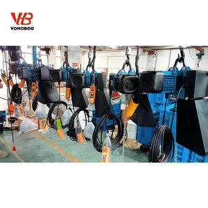 1 Ton Eropa rantai listrik <span class=keywords><strong>Hoist</strong></span> 380V bermotor troli perjalanan halus bahan logam Overhead sistem derek 30M CE ISO - Product Image 2