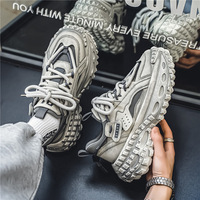 Chaussures Torre tendance pour hommes, polyvalentes, respirantes, en maille, style baskets, nouvelle collection printemps, semelle épaisse en caoutchouc pour la marche