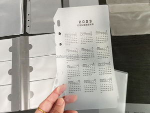 Pochette de reliure la plus chaude, 6 trous, sacs à feuilles en vrac, format A6, classeurs à fermeture éclair, sacs à documents en plastique, 2022 - Product Image 4