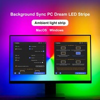BPSK3 Rétroéclairage Ambiant pour PC Jeu E-Sport Moniteur d'Ordinateur Immersion Gaming Bureau Synchronisation RGB Bande Lumineuse LED Décoration d'Écran Lumières