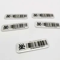 Prototip kalıcı etiketleme baskılı metal alüminyum varlık etiketi metal alüminyum etiket plakası barkod etiketleri