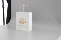 Sacs en papier kraft personnalisés avec logo, vente en gros, emballages alimentaires, sacs en papier imprimés pour la promotion de la marque, commerce de détail