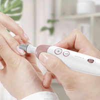 Machine à ongles électrique portable populaire en plastique avec 5 en 1, lumière LED, haute vitesse, faible bruit, lime à ongles, kit de manucure et pédicure