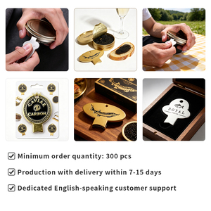 Ouvre-boîtes à caviar personnalisés en métal émaillé imprimé, outils d'emballage alimentaire assortis avec logo pour coffrets cadeaux gastronomiques de luxe - Product Image 6