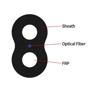 ROC Drop Opti-Tap Cable SC/APC 1F SM Fiber Optic Drop Cable GYFJBY