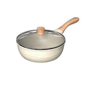 Sartén antiadherente Midea de 28 cm con fondo plano redondo para cocinas de gas, eléctricas e inducción, sartén para cocinar en el hogar - Product Image 6