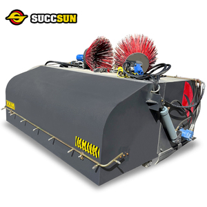 Mini-chargeuse <span class=keywords><strong>CE</strong></span> multifonctionnelle Balayeuse à lame de neige Petite chargeuse sur pneus avec fixation par godet Balayeuse fermée - Product Image 4