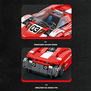 Reobrix 11031 9X8 Cyberpunk Supercar blocs de construction ville course voiture modèle sport voiture briques ensemble enfants jouet éducatif cadeaux - Product Image 5