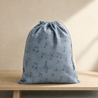 Pochette rustique en toile à cordon pour encens, motif dessin animé, réutilisable, pour bâtonnets d'encens, bouquets de sauge et produits aromatiques