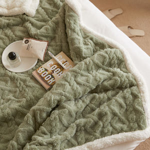 XinLan polar Sherpa suave de lujo de punto decorativo personalizado sublimación de Navidad acogedora <span class=keywords><strong>cama</strong></span> Rosa viaje manta Nórdica - Product Image 1