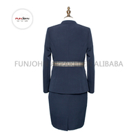 Uniforme de stewardesse de compagnie aérienne chinoise ODM, jupe de bureau pour femmes, costume de stewardesse