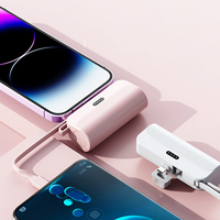 Batterie externe portable de poche mini 5000 mAh, petit chargeur portable, station d'alimentation pour mobiles
