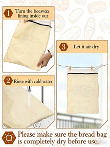 Sac de conservation en coton ciré pour la conservation de la fraîcheur du pain, facile à nettoyer, personnalisable avec logo OEM, pour l'approvisionnement mondial - Product Image 6